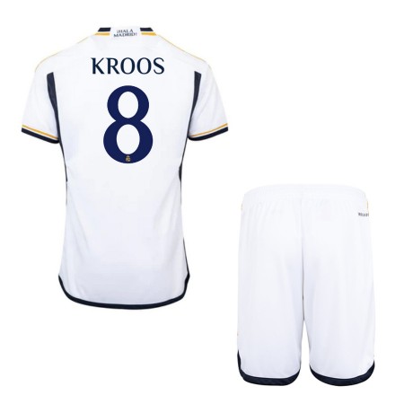 Real Madrid Kroos 8 Børn Hjemme 2023-24 - Fodboldtrøjer (S/S) Real Madrid Kroos 8 Børn Hjemme 2023-24 - Fodboldtrøjer (S/S)